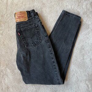 Vintage Levi's 521 Faded Black Jeans, W25 L29.5